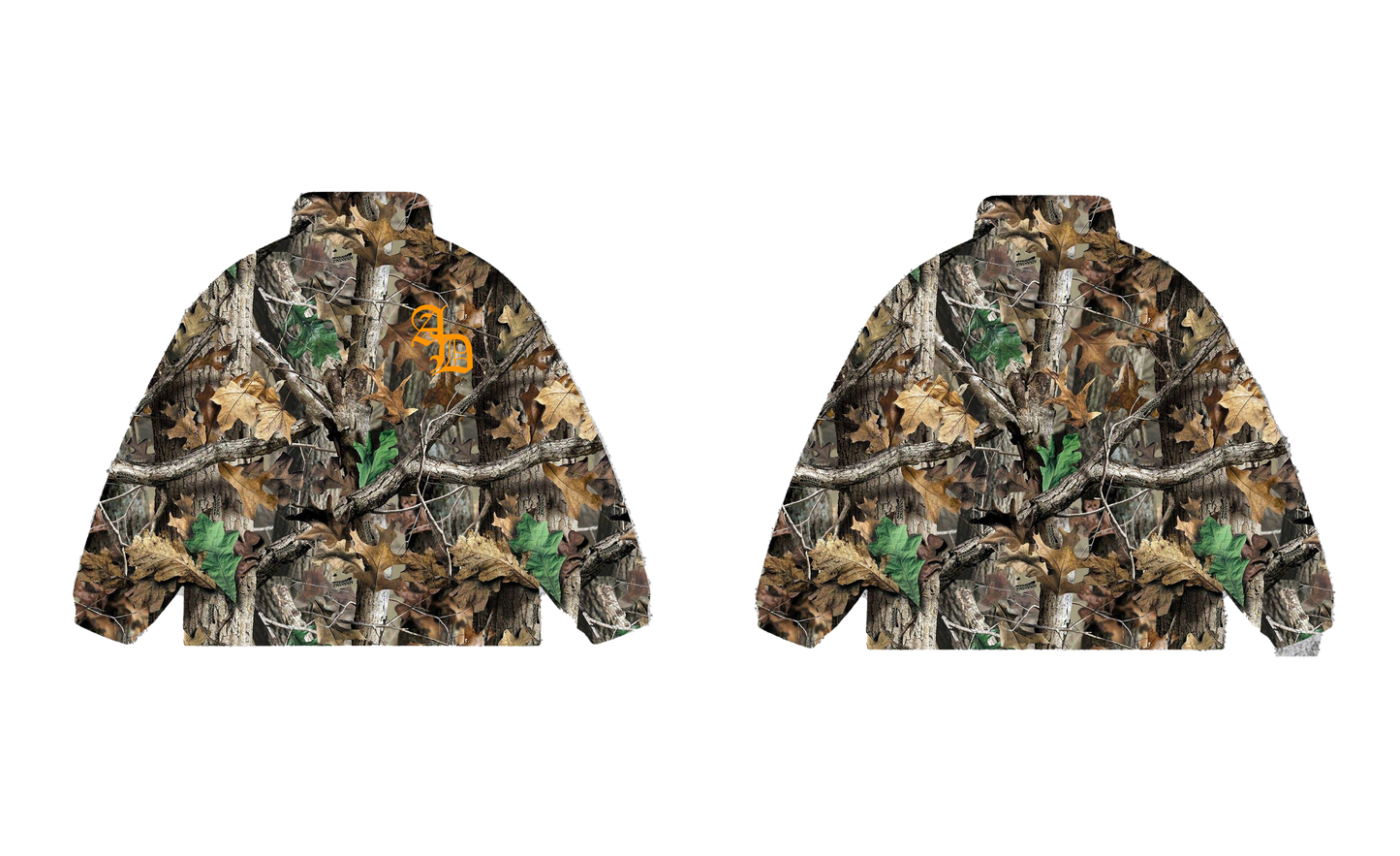 AD Reversible Waterproof Camo / Orange Puffer