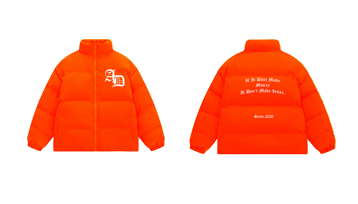 AD Reversible Waterproof Camo / Orange Puffer
